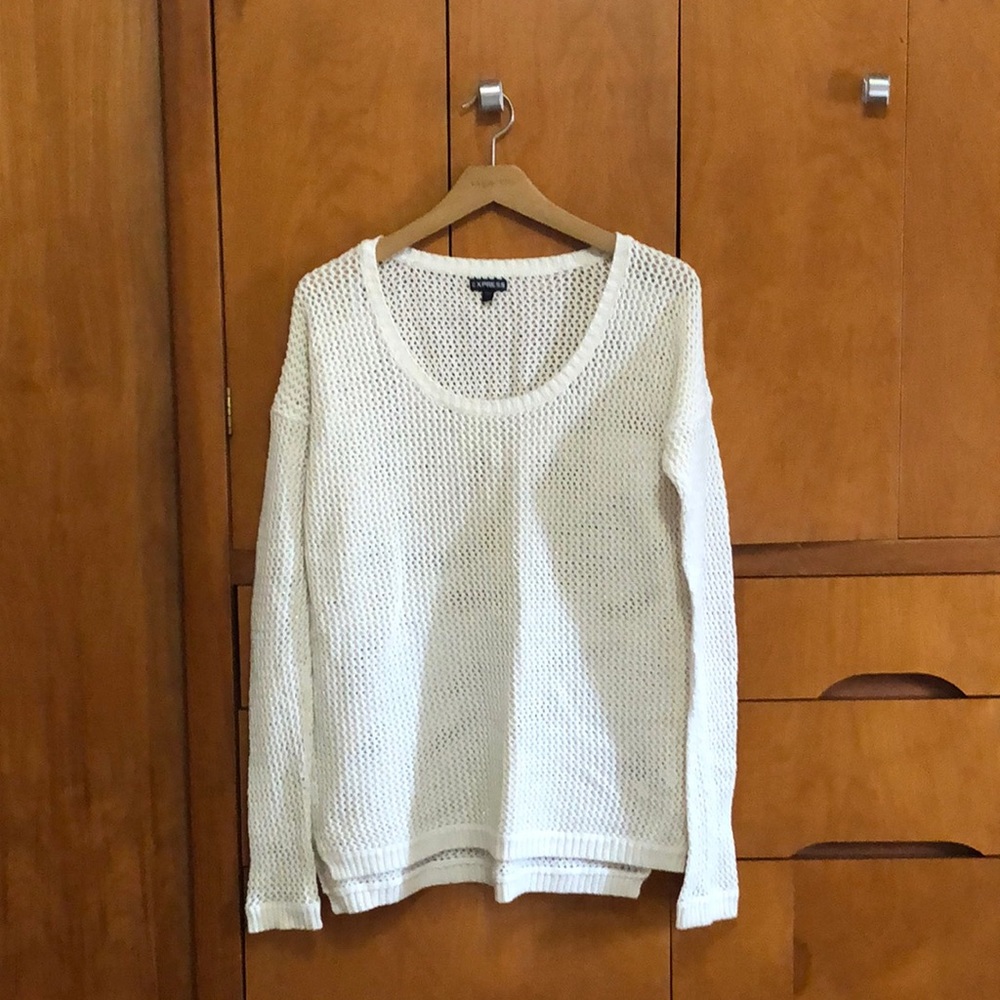 Express mesh weave sweater